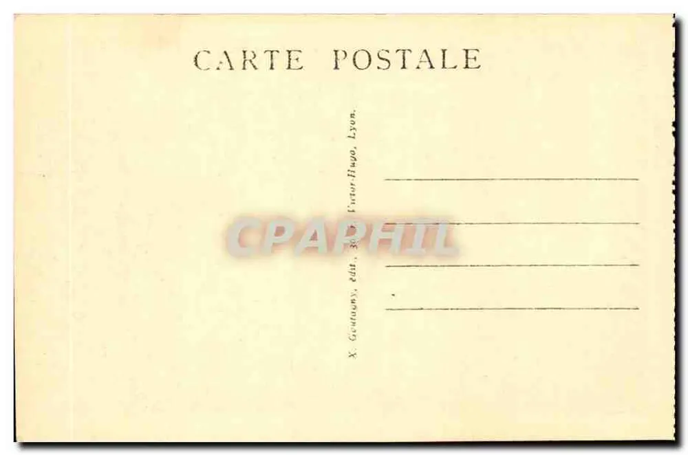 Lyon — Catedral São João, fachada — X. Goutaony, editor Victor Hugo, Lyon, n° 69 - Verso