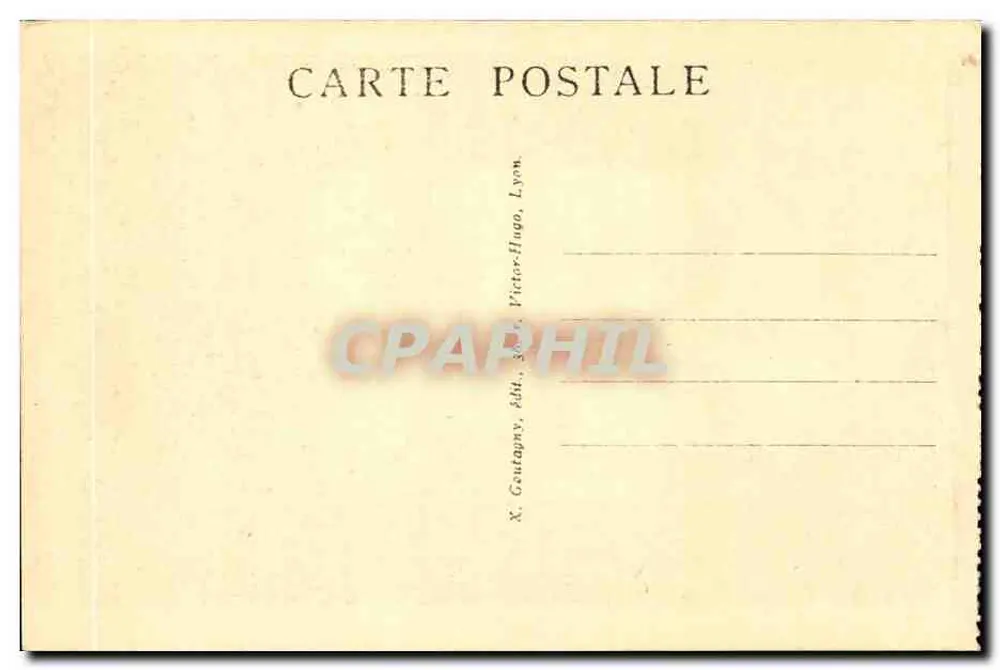 LYON — Basílica de Nossa Senhora de Fourvière — X. Goutapy, editor Victor-Hugo, Lyon - Verso