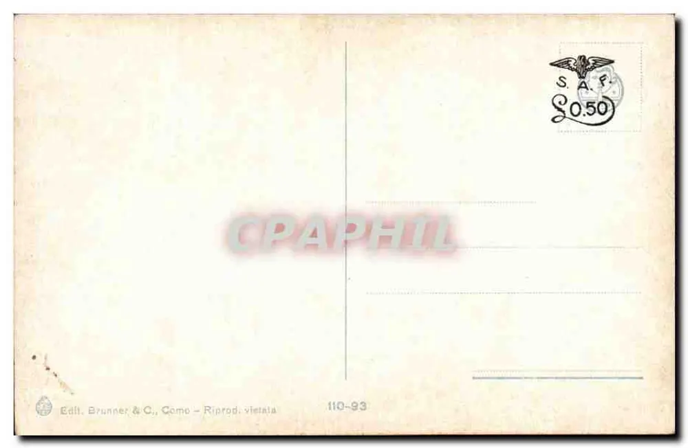 Lago de Como - Villa Carlotta - Jardín — Editor Brunner & C., Como - Reverso