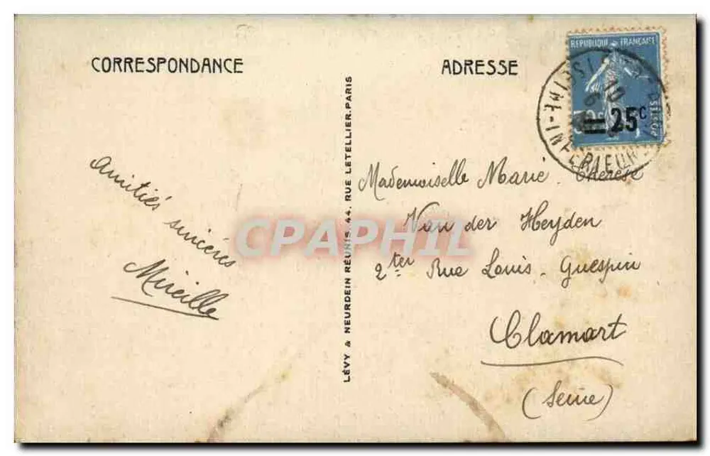 Le Tréport — A Praia e o Casino — LL - Verso