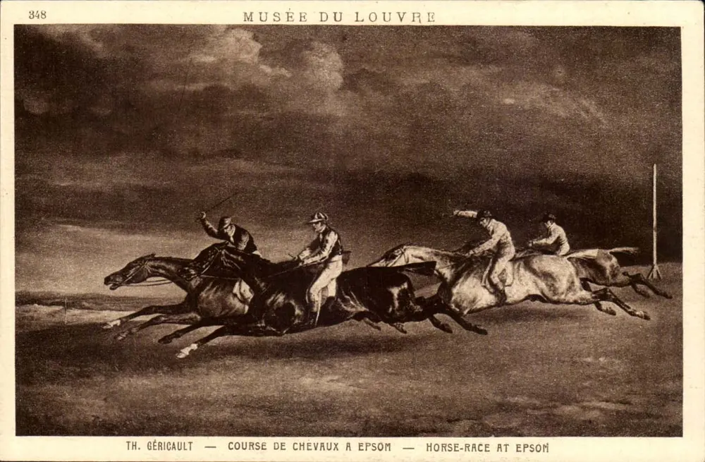 Corrida de cavalos em Epsom — Th. Géricault — Museu do Louvre - Frente