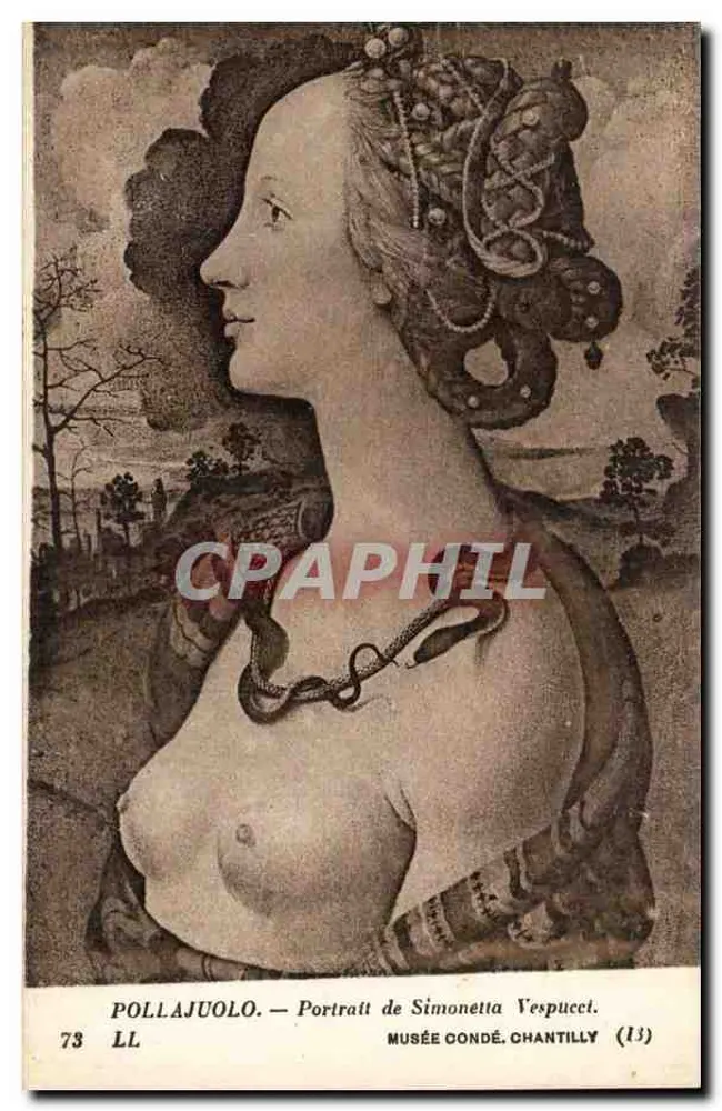 Portrait von Simonetta Vespucci — Pollajuolo — Musée Condé, Chantilly (13) - Vorderseite