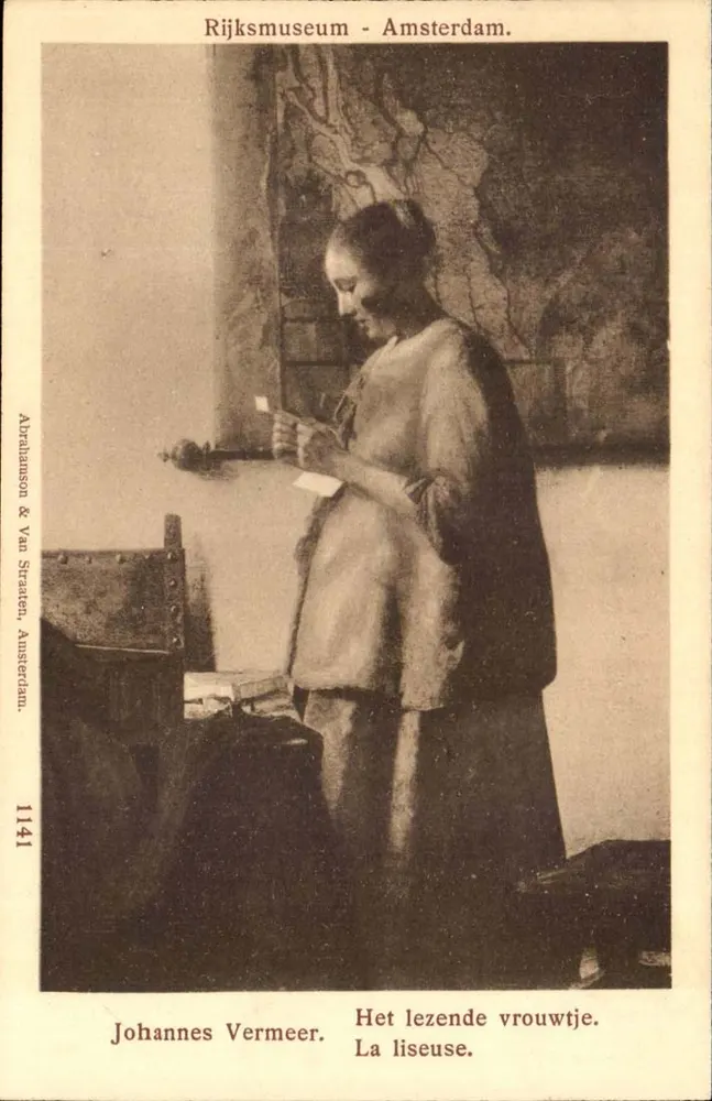 Johannes Vermeer — Die Leserin — Abralhanson & Van Straaten, Amsterdam, Nr. 1141 - Vorderseite