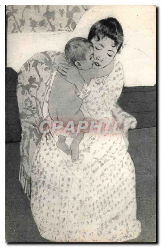 Mutter, die ihr Kind umarmt — Wettbewerb 1953 — Nationaler Kinderrat, Paris - Vorderseite