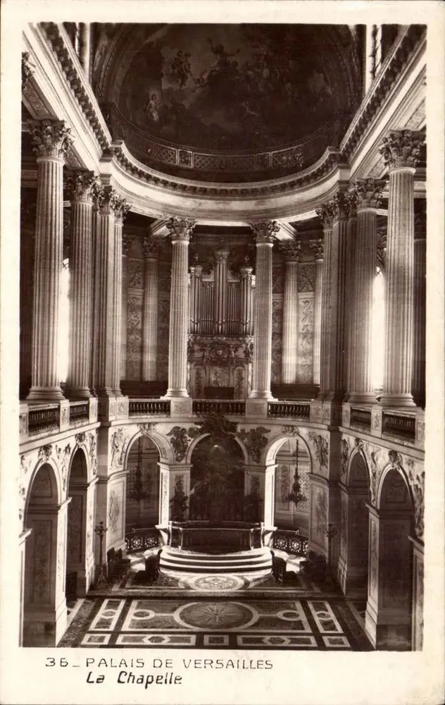 Palácio de Versailles — A Capela — Editor não identificado, n° 36 - Frente