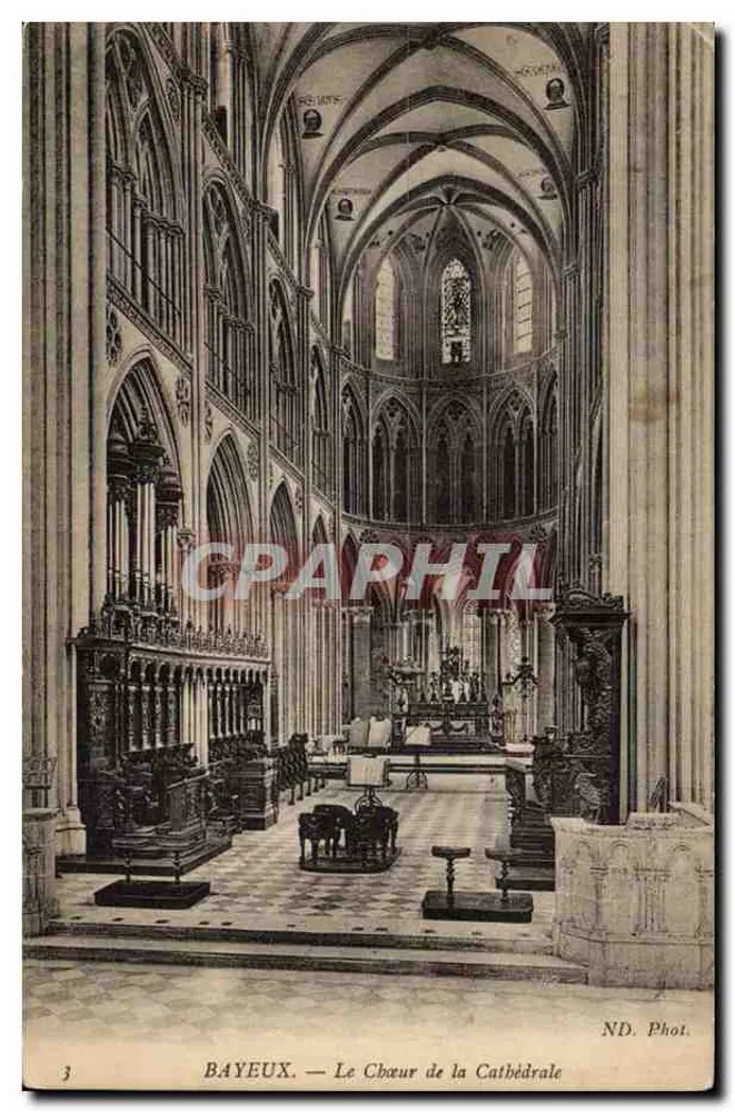 Bayeux — O Coro da Catedral — ND. Phot. - Frente