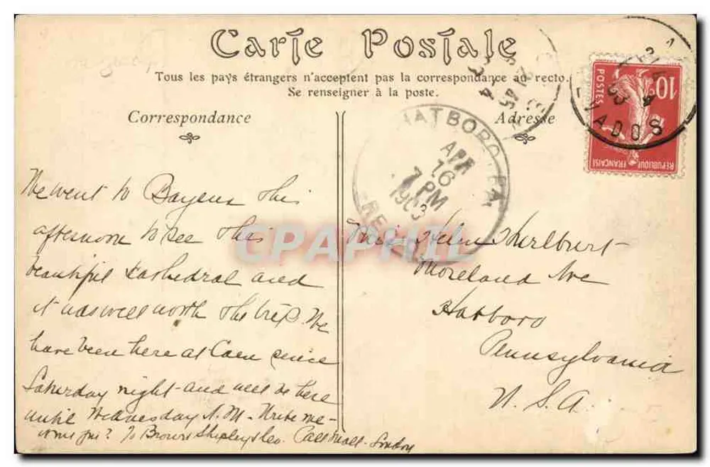 Bayeux — O Coro da Catedral — ND. Phot. - Verso