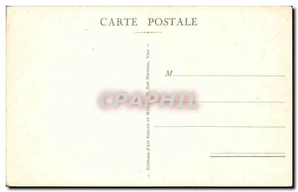 Eze (Alpes-Maritimes) und Cap-Ferrat — Aufnahme von der Grande Corniche — RM - Rückseite