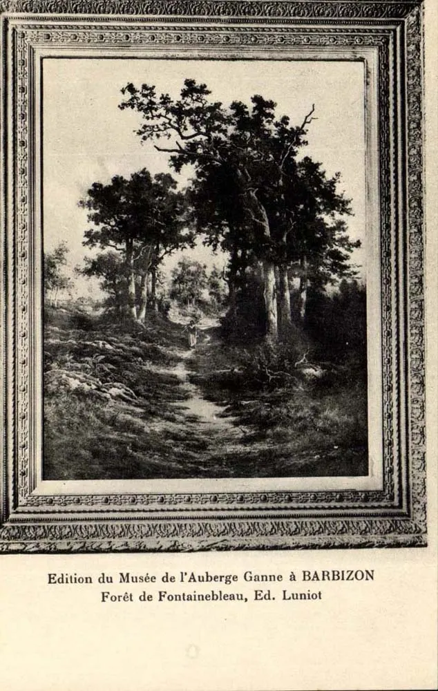 Wald von Fontainebleau — Edition des Musée de l'Auberge Ganne in Barbizon — Ed. Luniot - Vorderseite