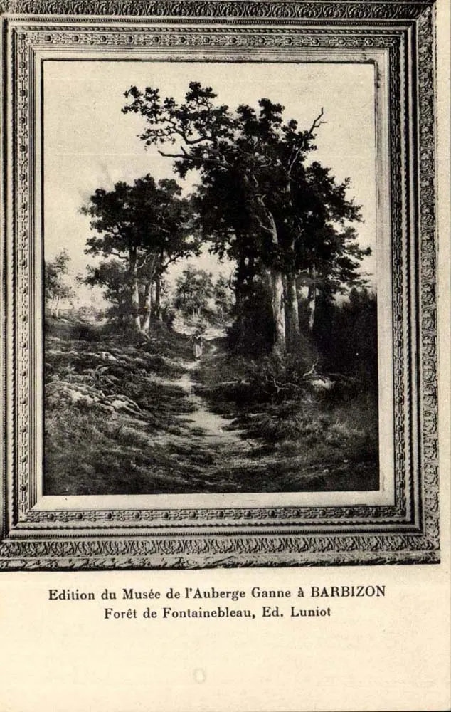 Wald von Fontainebleau — Edition des Musée de l'Auberge Ganne in Barbizon — Ed. Luniot - Vorderseite