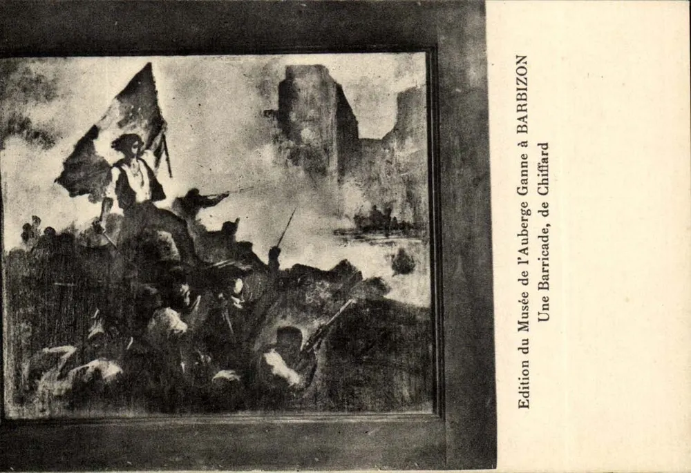 Eine Barrikade in Chiffard — Musée du Barbizon — Barbizon-Ausgabe - Vorderseite