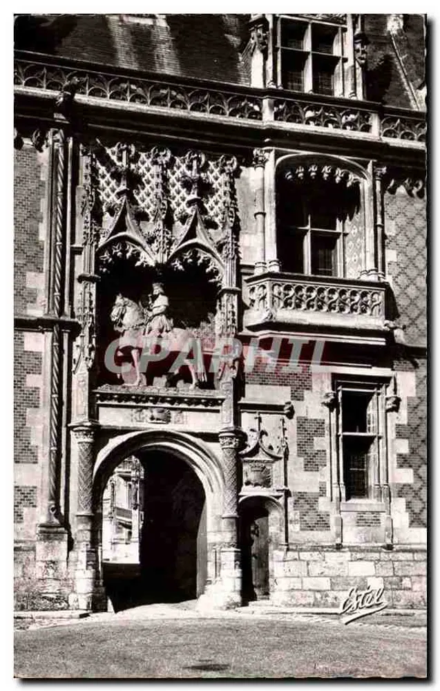 Schloss Blois — Fassade von Ludwig XII.: Eingangsportale — Éditions de Luxe Lavelle & Cie, Nr. 2504 - Vorderseite