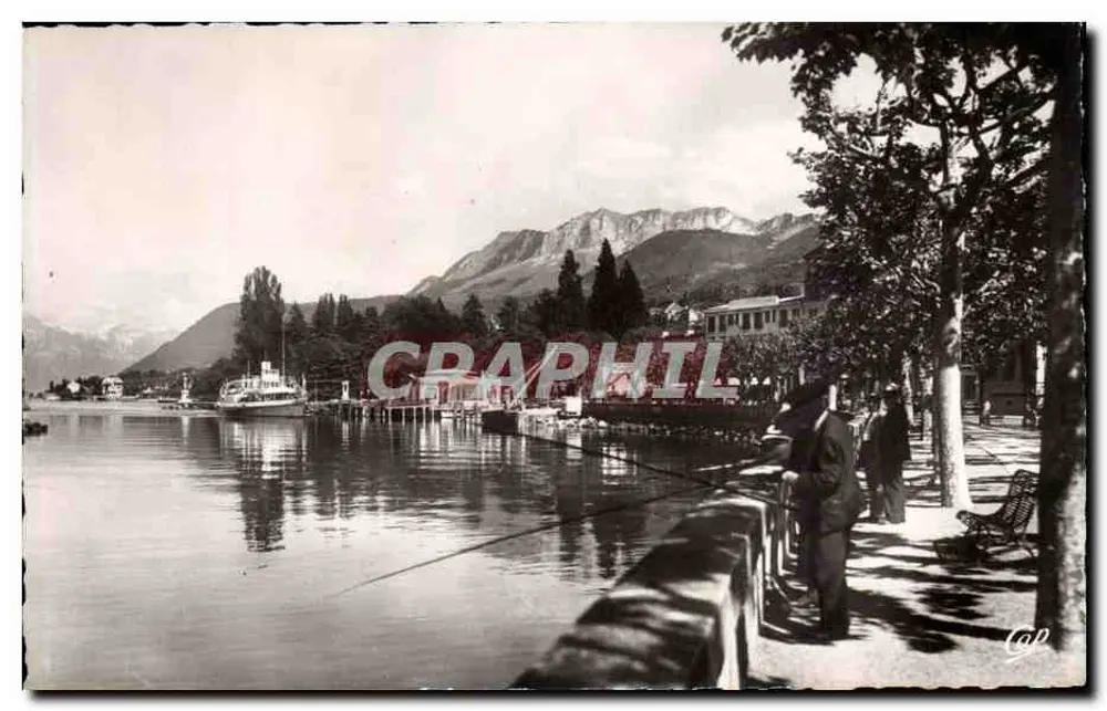 Évian-les-Bains — Ufer des Sees und Quai Baron de Blonay — Réal-Photo - Vorderseite