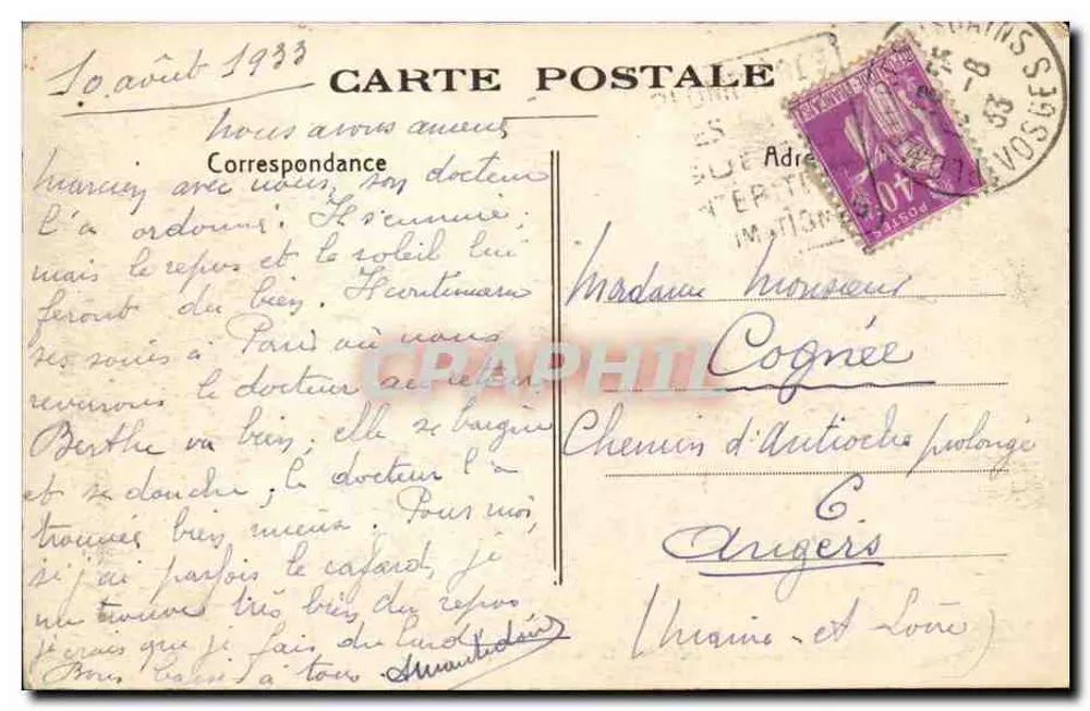 Plombières-les-Bains — Allgemeiner Blick, vom Norden aus — Vermietungsagentur - Rückseite