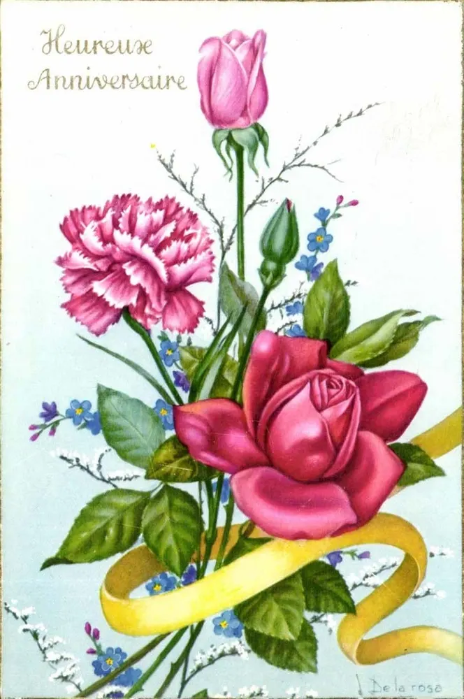 Buquê de rosas e pêssegos — Aniversário — Dela rose - Frente