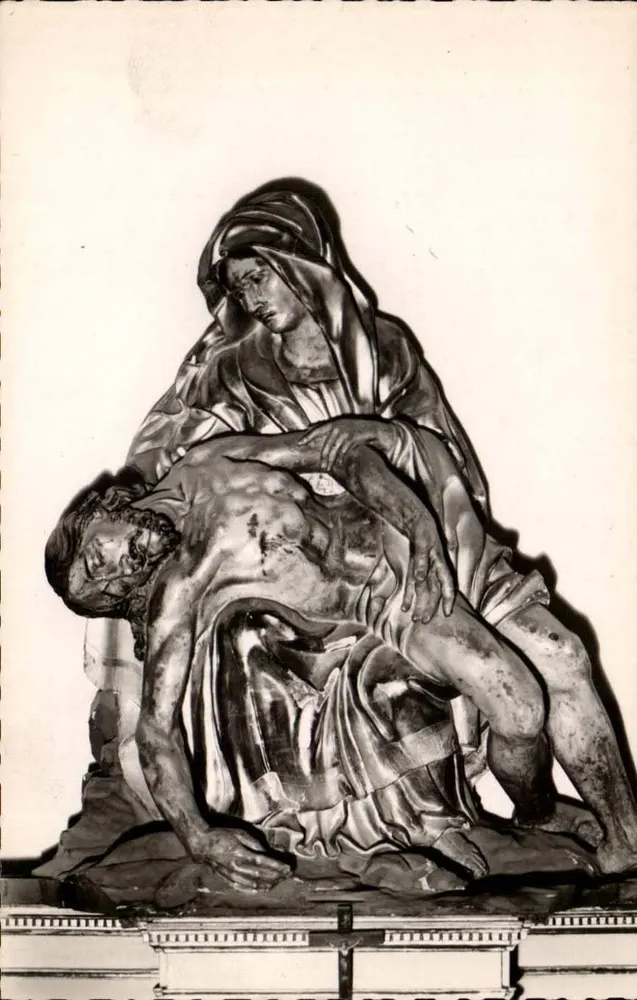 Die Pietà — Statue der Notre-Dame de Lumières — von Goult (Vaucluse) - Vorderseite