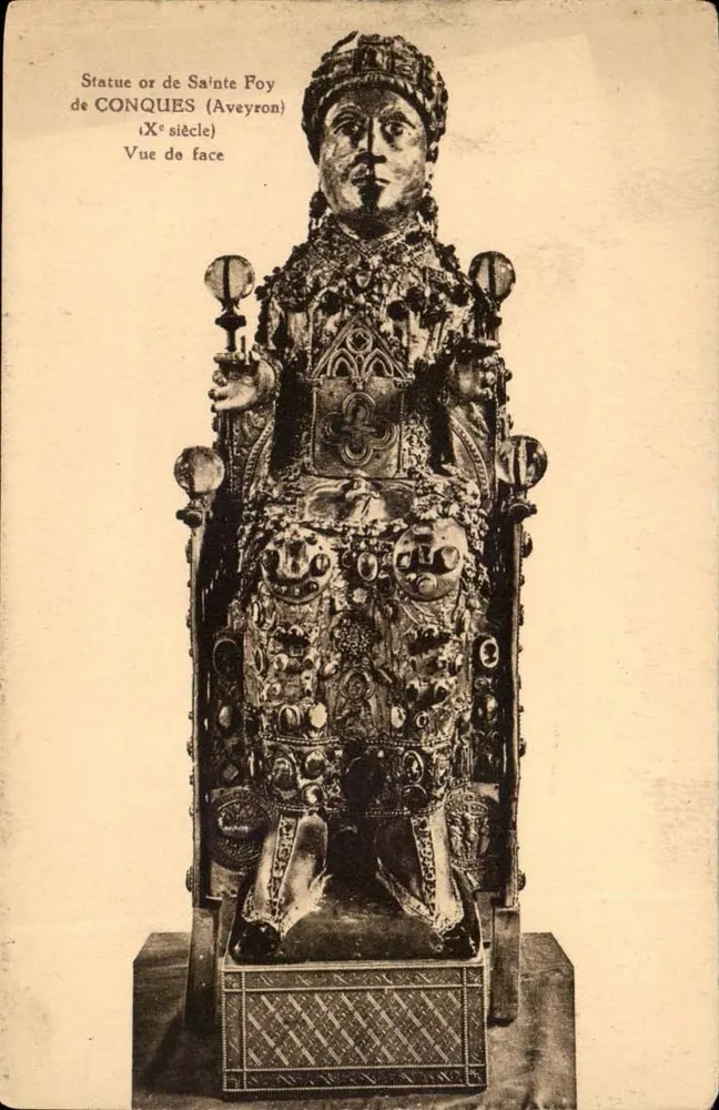 Goldene Statue der Heiligen Foy — Conques (Aveyron) — 10. Jahrhundert — Verleger : - Vorderseite