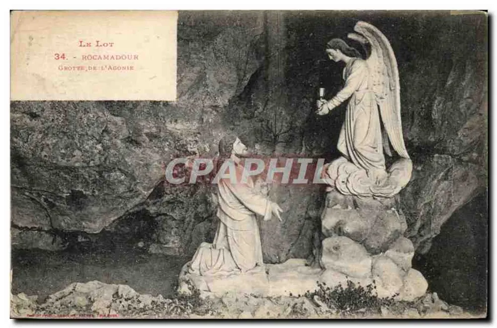 Rocamadour — Grotte de l'Agonie — éditeur inconnu, n° 34 - Recto