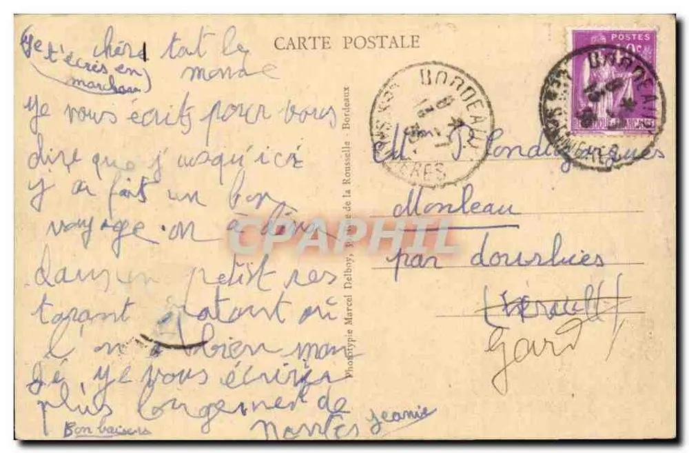 Bordeaux - Der Pont (501 m. 75 lang - 14 m. 85 breit) - M. D. - Rückseite
