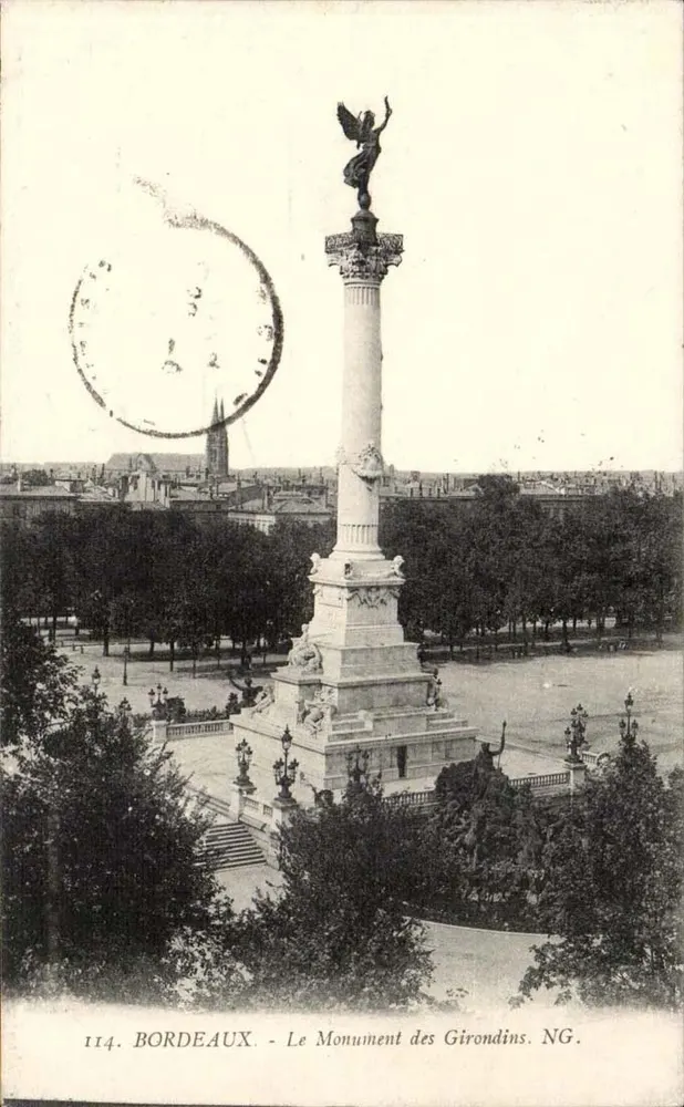 Bordeaux - O Monumento dos Girondinos - NG. N°114 - Frente