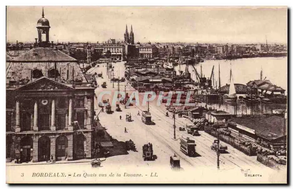 Bordeaux — Quais widziane z Douane — Selecta - Awers