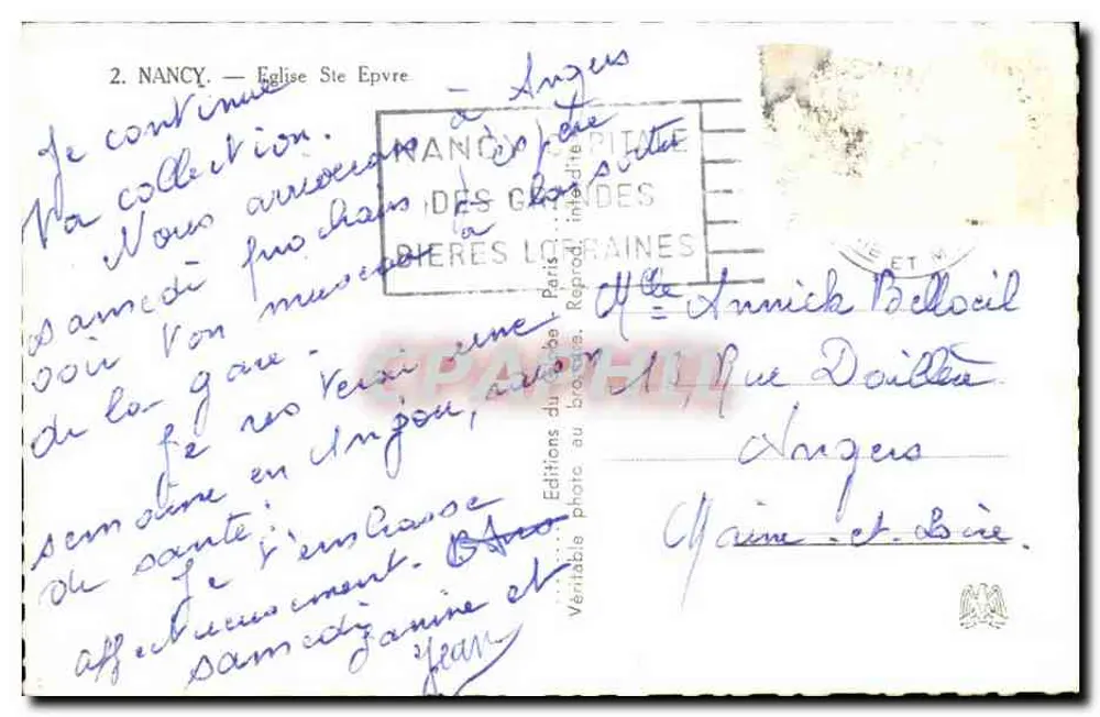 Nancy — Igreja de Santa Epvre — Editor Eduug - Verso