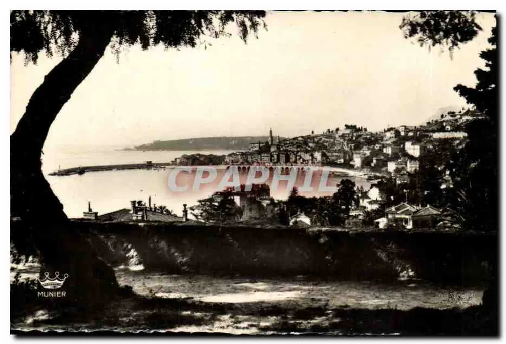 Menton — Vista geral tirada de Garavan — Munier - Frente