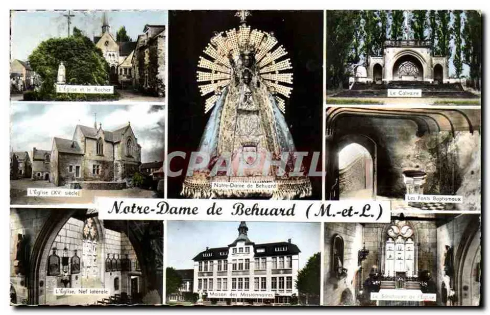 Nossa Senhora de Behuard (M.-et-L.) — Igreja, calvário, fontes batismais — Éditions GABY, Nantes - Frente