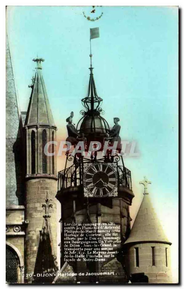 Dijon — Relógio de Jacquemart — Editor: Ets. D. Delboy, Mirecourt (Vosges) - Frente