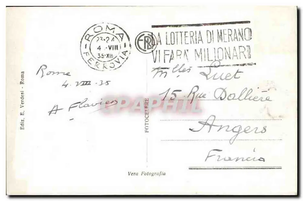 Rom - Fontana Piazza S. Pietro — Éd. E. Verdesi, n°11 - Rückseite