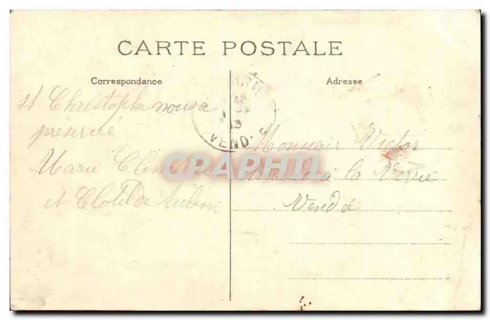 Jesus Sakramentales Herz — an den Füßen des Sakramentalen Herzens habe ich für euch gebetet — J. H. Abgegeben, Nr. 054, Paris-Montmartre - Rückseite