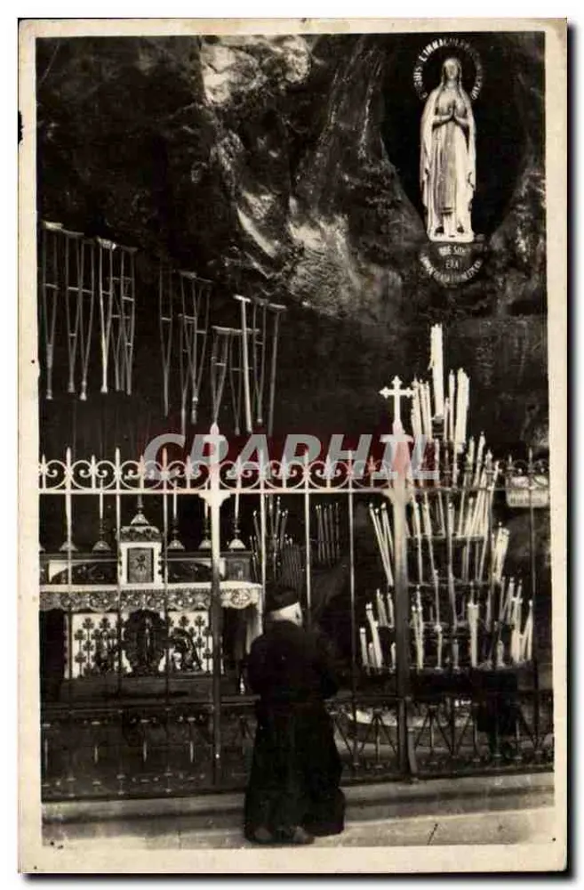 A Gruta da Virgem — Lourdes — Edição P. DOUCET - Frente