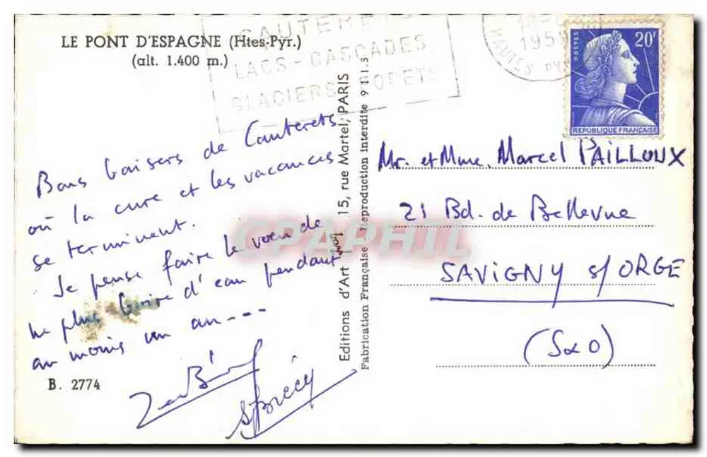 O Ponte da Espanha — Fites-Pyrénées — Éditions d'Art - Verso
