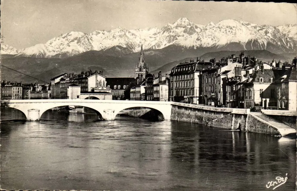 Grenoble — Brücke Marius Gonford und die Alpen — Édition d'Art André - Vorderseite