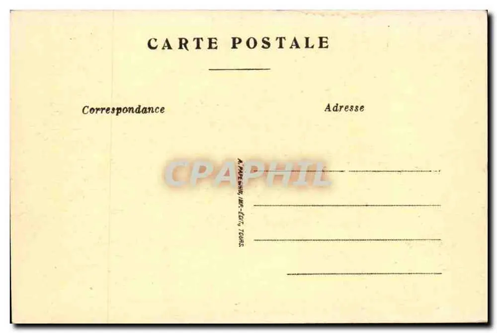 Chenonceaux (Indre-et-Loire) — O Castelo — O Vestíbulo — A.P. - Verso