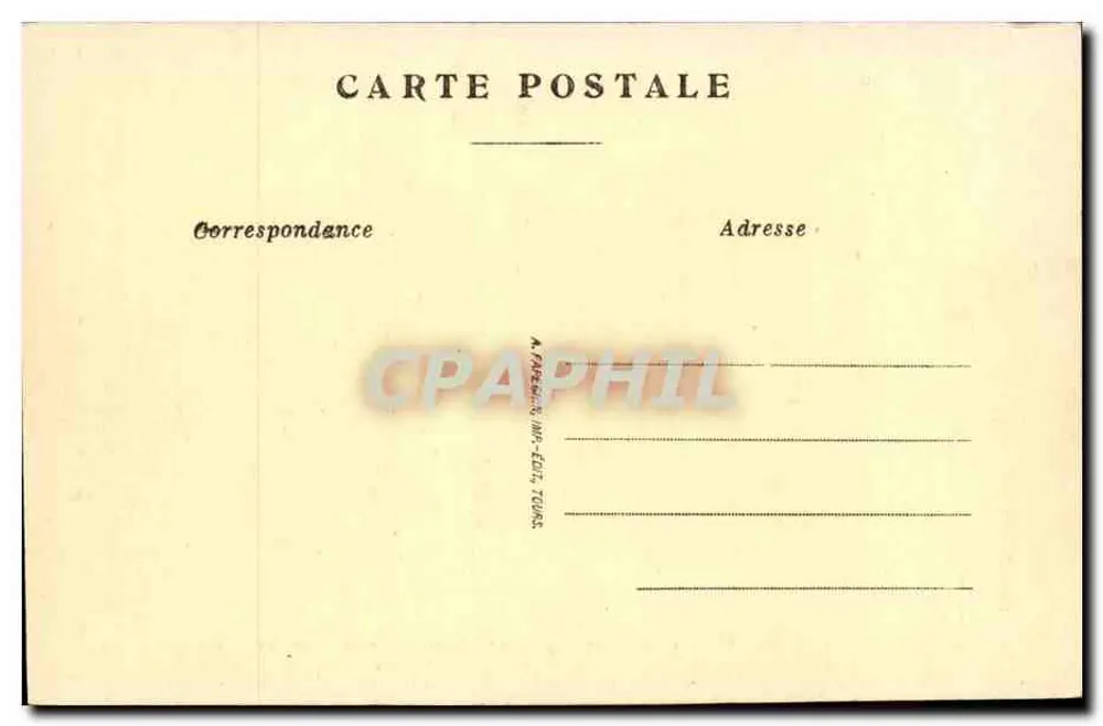 Chenonceaux (Loire-et-Cher) — O Castelo - O Vestíbulo - A.P. - Verso