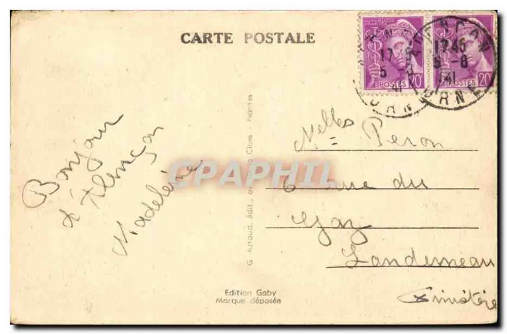 Alençon (Orne) — O Jardim Público — Saby - Verso