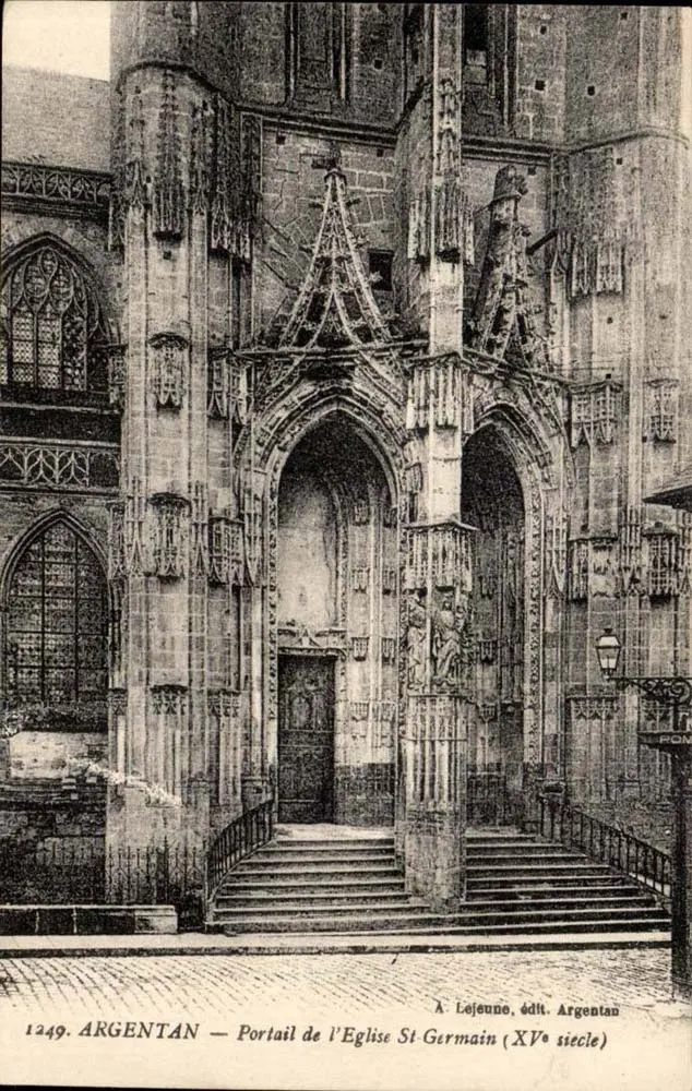 Argentan — Portale della Chiesa di San Germain (XVe secolo) — A. Lejeune, editore Argentan - Recto