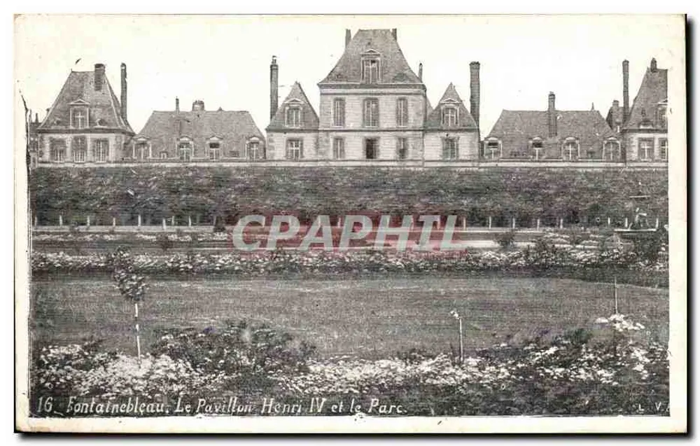 Fontainebleau - Das Pavillon Henri IV und der Park — Verlag L.V., Nr. 16 - Vorderseite