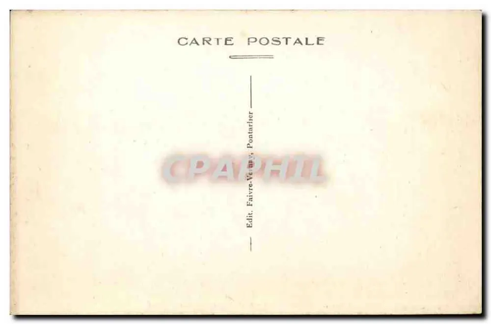 Arredores de Pontarlier - Malbuissson — Lago St-Point — Editor Faitre-Veaux - Verso