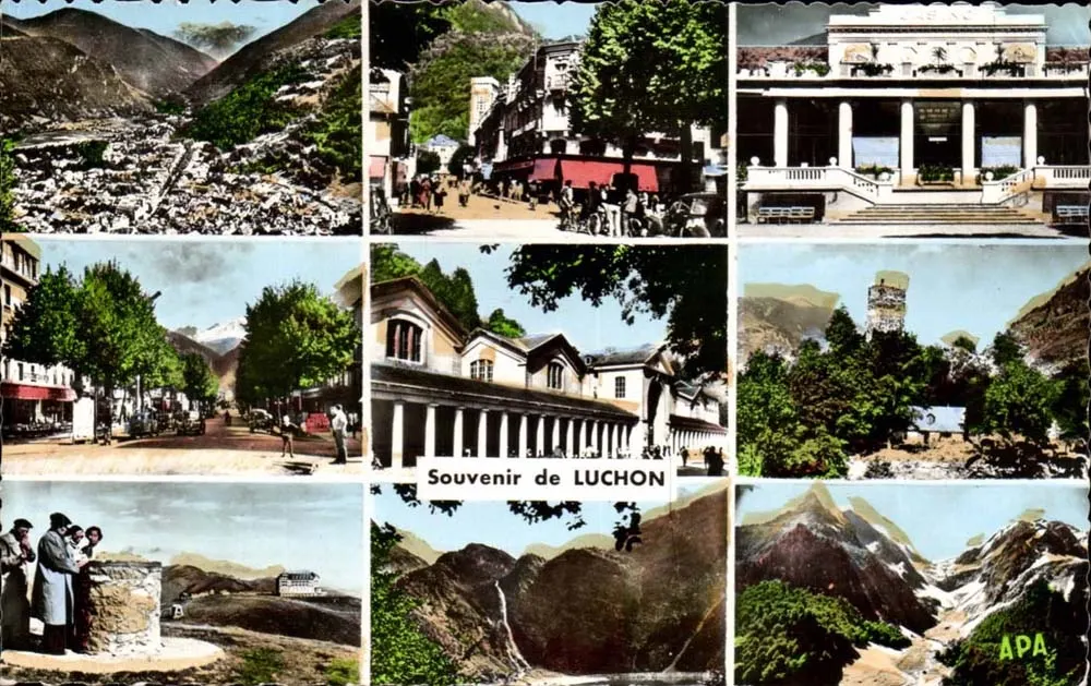 Luchon — Vista geral — editor APA, n°2 da série 'En parcourant les Pyrénées' - Frente