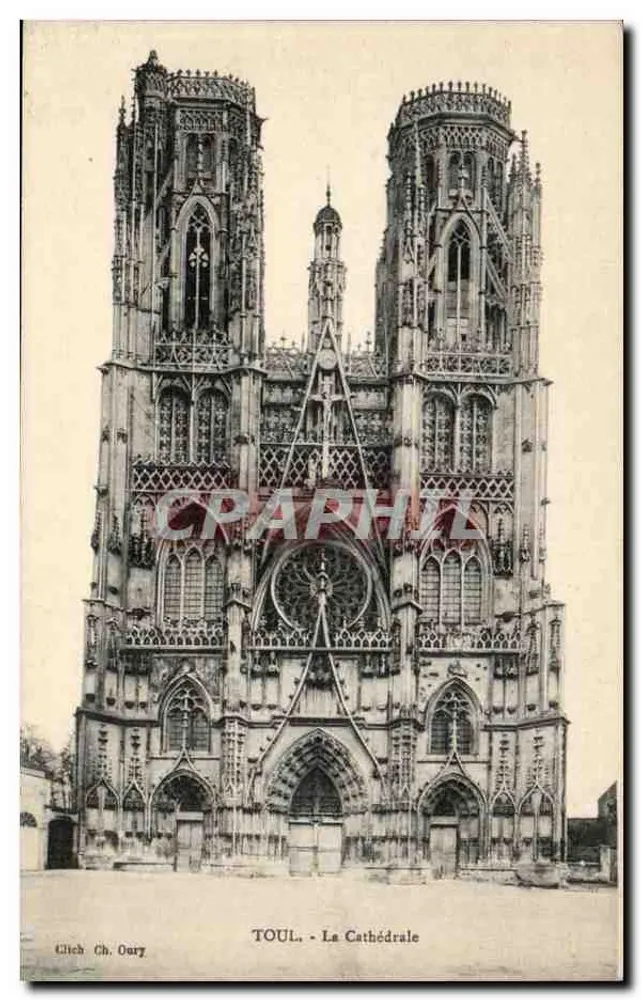 Toul - A Catedral — cliché Ch. Oury - Frente