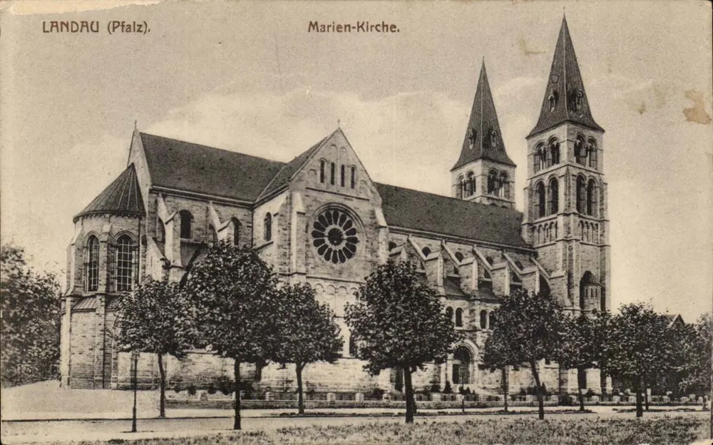 Landau (Pfalz) — Marienkirche — Verlag: Verlag von Emil Hartmann, N° 12 - Vorderseite