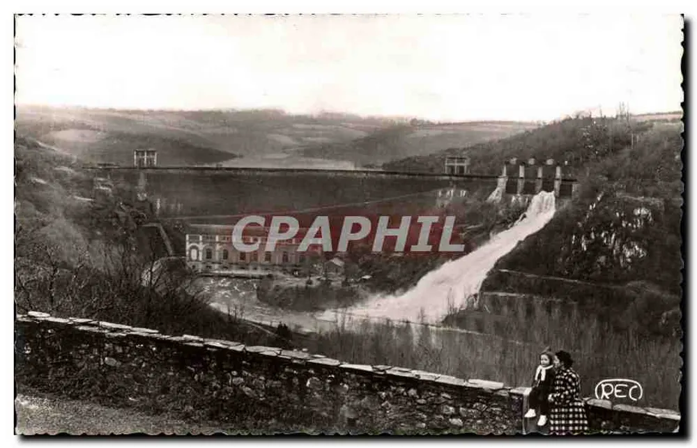 A Barragem de Éguzon — A Creuse pitoresca — M. Roussel, Châteauroux - Frente