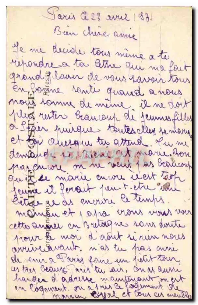 Parigi - Istituto di Francia — L. M. n°23 - Verso