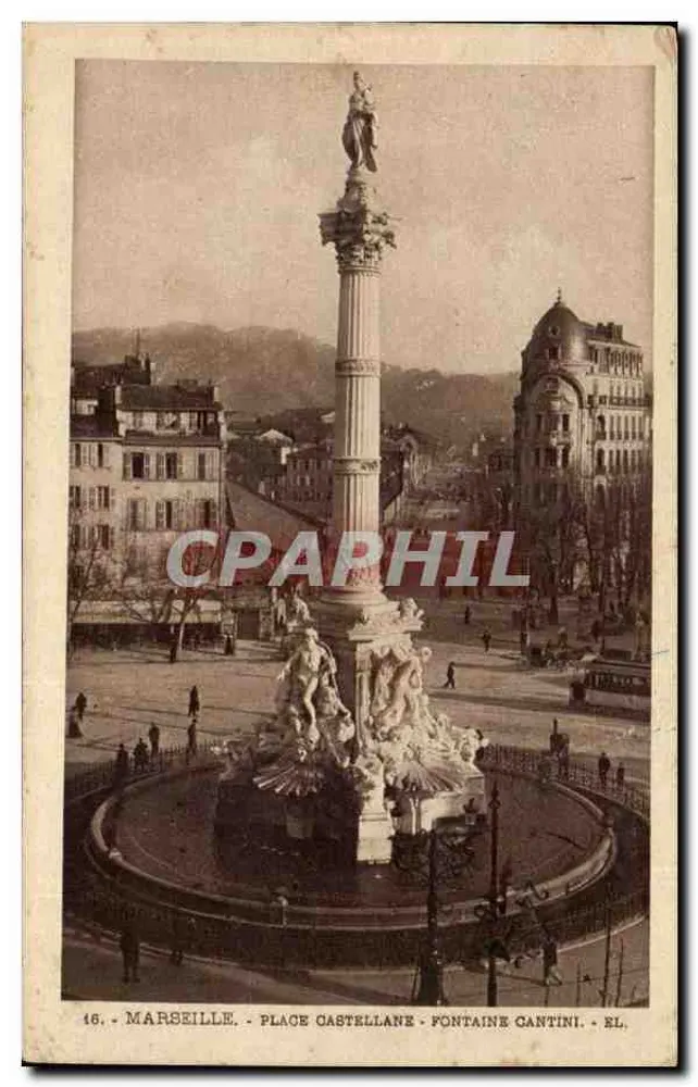 Marselha - Praça Castellane - Fontaine Cantini - EL. - n°16 - Frente