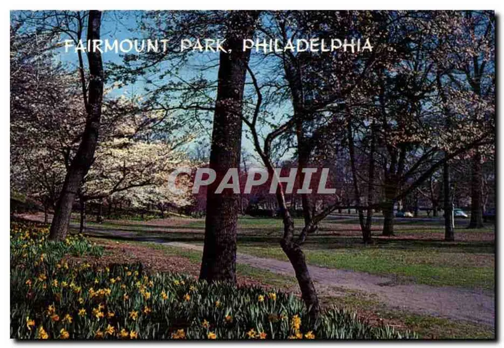 Parque Fairmount, Filadélfia — vista primaveril com cerejeiras em flor — WYCO Products, n°17 - Frente