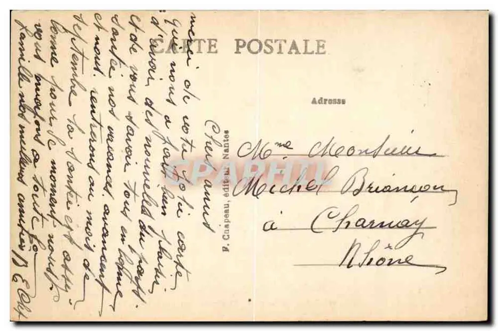 NANTES — Die Cour des Schlosses der Herzöge von Bretagne — P. Chapeau, n° 651 - Rückseite