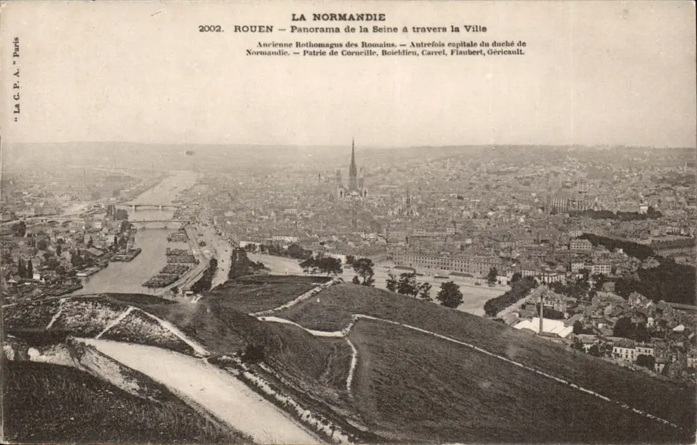 Rouen — Panorama der Seine durch die Stadt — La C.P.A. Paris - Vorderseite