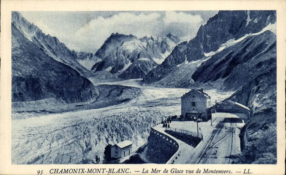 Chamonix-Mont-Blanc — Die Mer de Glace von Montenvers aus gesehen — LL. - Vorderseite
